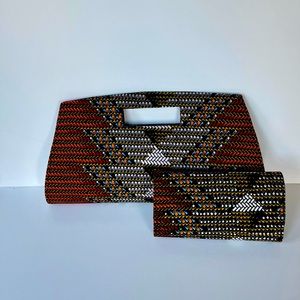 Matching Nigerian Clutch & Wallet